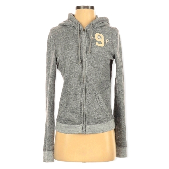 Abercrombie & Fitch Gray Hoodie Jacket Size Small - Picture 1 of 2